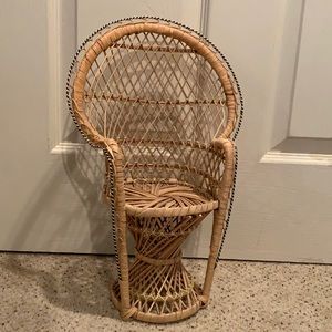 boho wicker plant chair